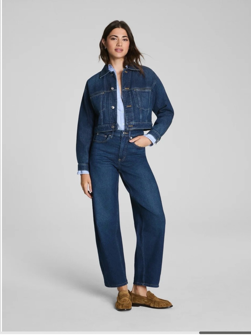 SPANX Women's Barrel Jeans - Adriatic